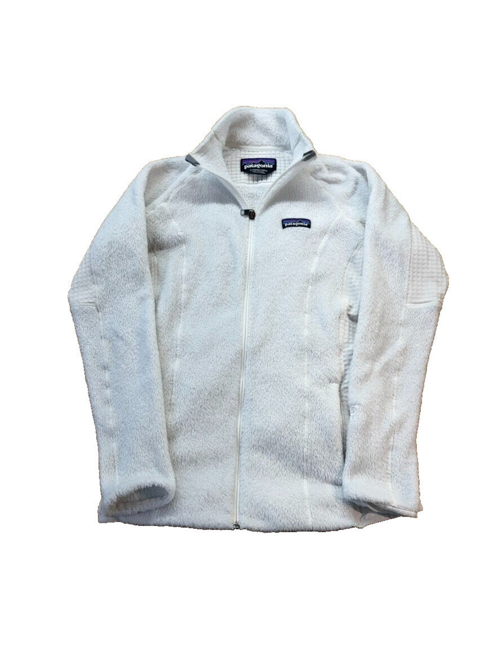 Patagonia R2 Womens S White Fleece Jacket Polartec Regulator Full Zip Gorpcore